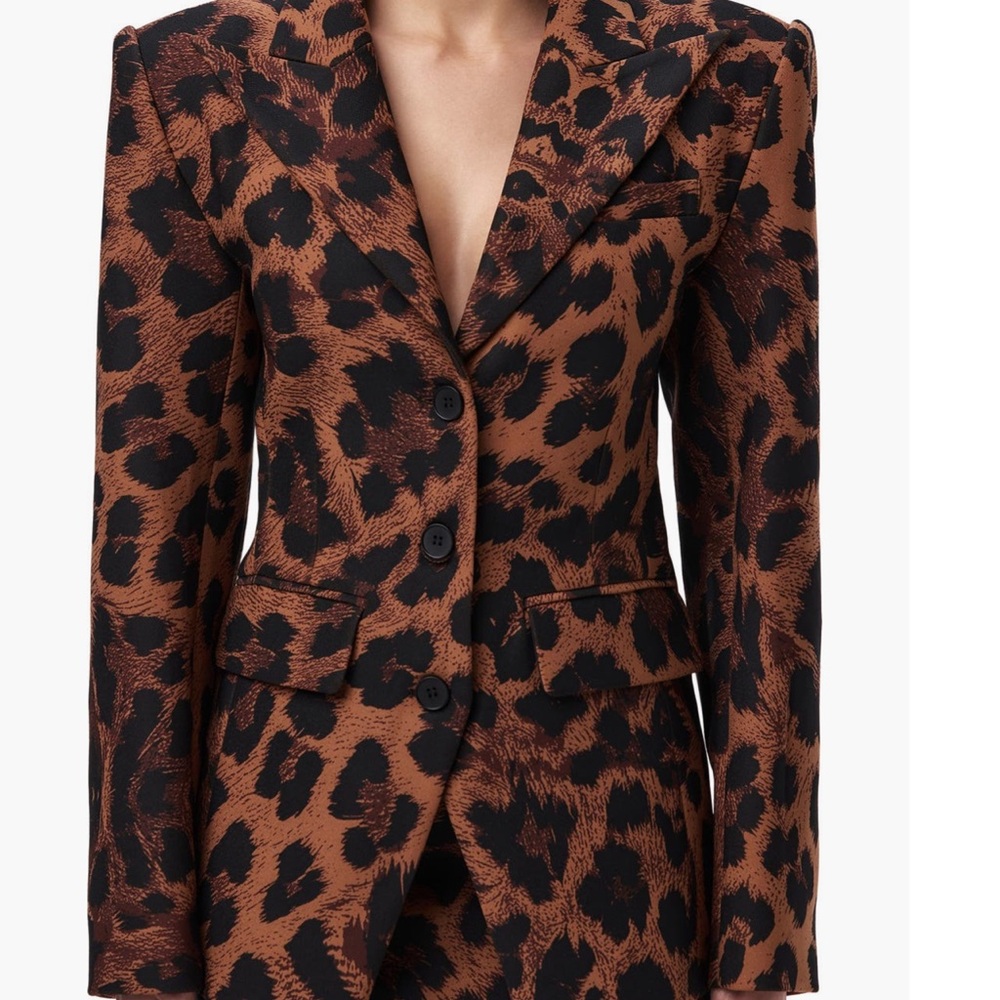 naked wardrobe Brown and Black Leopard Print Blazer